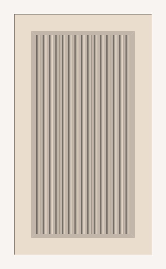 108-ShakerRecessed door with L03-Coves pattern