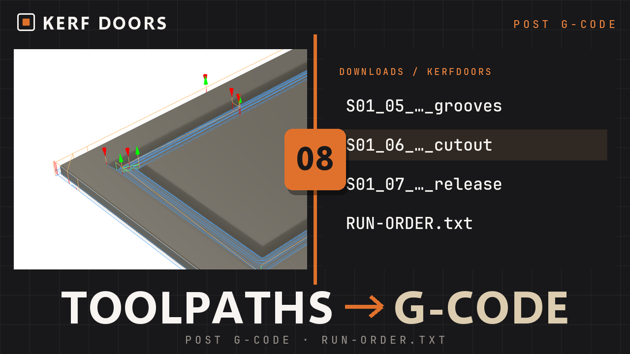 Tutorial 08 thumbnail: Post the G-code