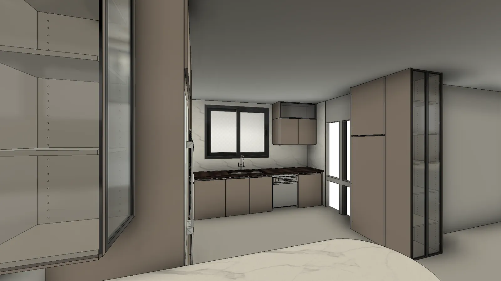 Kitchen view 3: the frame Kerf Photo Shoot saved from the Fusion model