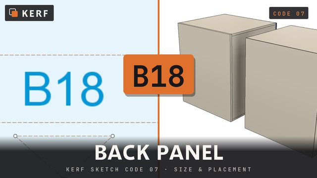 B18: Back panel thickness, per cabinet