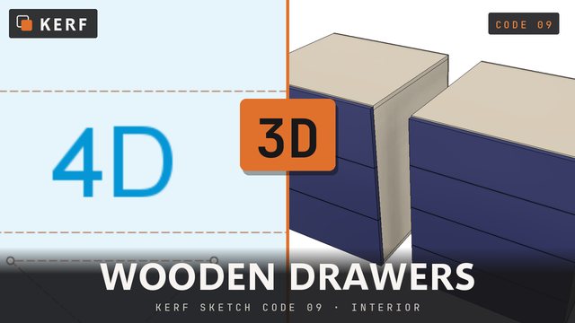 3D: A bank of wooden drawers