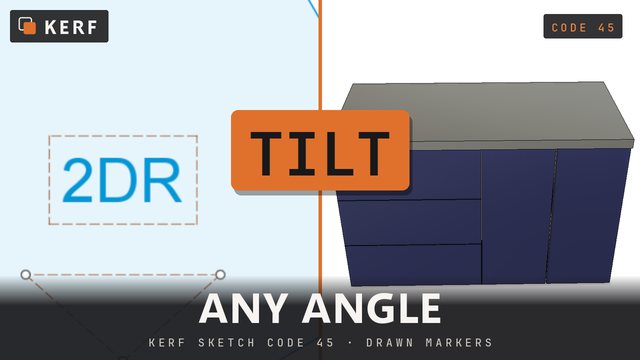 TILT: Angled cabinets, as drawn